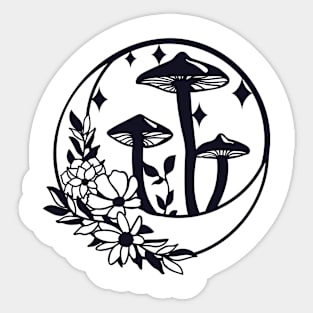 Celestial Fungi and Moon phase 5 Sticker